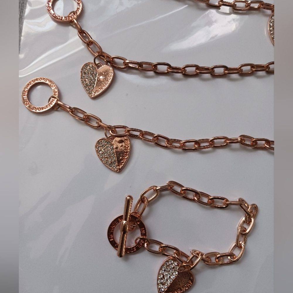 20 (Suss) Michael Kors Pave Heart Toggle Bracelets. HILARIOUS! Gag Gift? - Picture 7 of 11